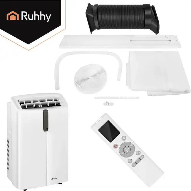 Ruhhy Mobiele airco 3,5 kW met wifi, verwarming, ontvochtiger en ventilatie