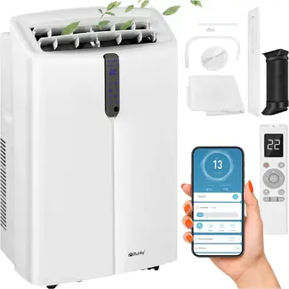Ruhhy Mobiele airco 3,5 kW met wifi, verwarming, ontvochtiger en ventilatie