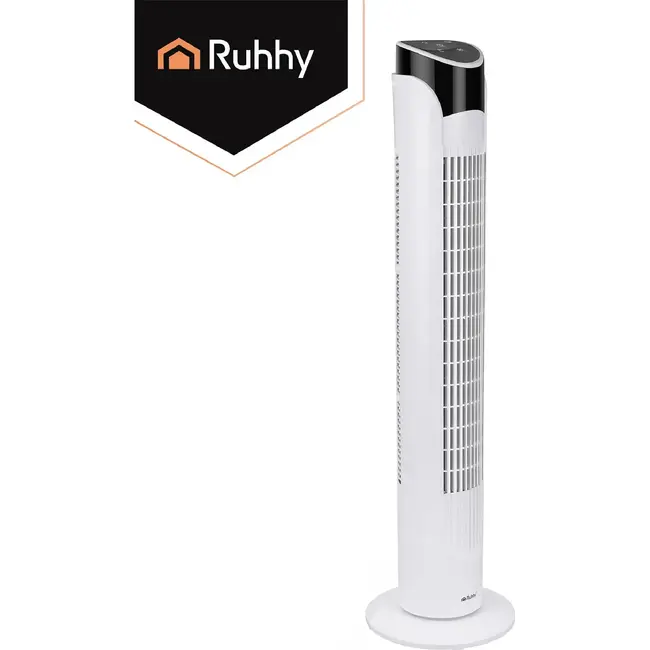 Ruhhy Kolomventilator wit 83 cm met timer, LED-display, oscillatie en 3 standen