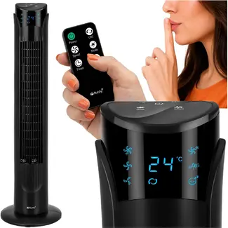 Ruhhy Kolomventilator zwart 83 cm met timer, LED-display en 70° oscillatie