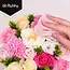 Ruhhy Flower box decoratie 23 cm in elegante ronde cadeau box voor binnen