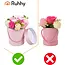 Ruhhy Flower box decoratie 23 cm in elegante ronde cadeau box voor binnen