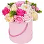 Ruhhy Flower box decoratie 23 cm in elegante ronde cadeau box voor binnen
