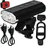 Trizand LED fietslamp 1300 lumen met achterlicht, powerbank en 13 standen voor de fiets