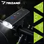 Trizand LED fietslamp 1300 lumen met achterlicht, powerbank en 13 standen voor de fiets