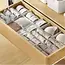 Ruhhy Lade organizer 4 stuks beige verstelbaar en knipbaar voor keuken, kast, kantoor en lade