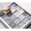 Ruhhy Lade organizer 4 stuks beige verstelbaar en knipbaar voor keuken, kast, kantoor en lade