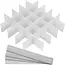 Ruhhy Lade organizer 4 stuks beige verstelbaar en knipbaar voor keuken, kast, kantoor en lade