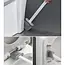 Ruhhy Siliconen toiletborstel wit grijs met geventileerde houder en wandmontage