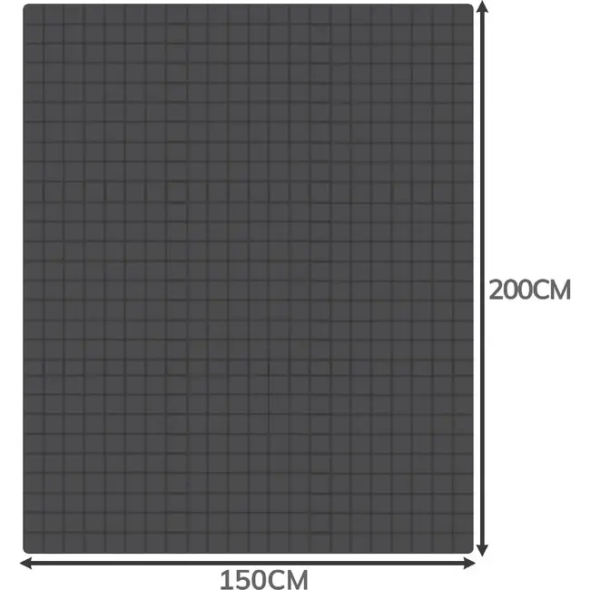 Ruhhy Verzwaringsdeken 150 x 200 cm 6,4 kg grijs met katoenen hoes en glazen kralen