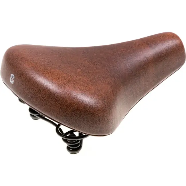 Selle Comfortabel retro fietszadel - bruin - 25x21,6 cm - unisex