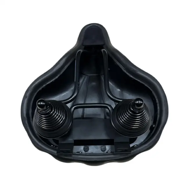 Selle Comfortabel fietszadel - waterdicht - lichtgewicht - geribbeld zwart - 270 mm x 240 mm