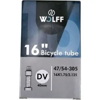 WOLFF Binnenband 16x1.75 - ETRTO 47-305 - Dunlop ventiel 35mm - Duurzaam en betrouwbaar