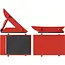 ProPlus Inklapbare wielkeg - metaal - 130 x 80 mm - rood - max. 1000 kg