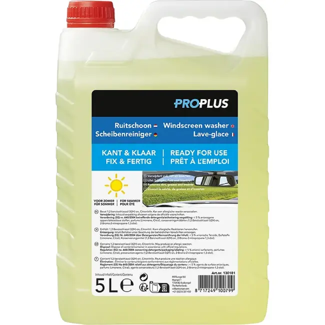 ProPlus Ruitensproeiervloeistof - Zomerformule - Kant-en-klaar - 5 liter