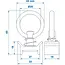 ProPlus Stud fitting voor bindrail - enkel metaal - 65 x 44 x 18 mm