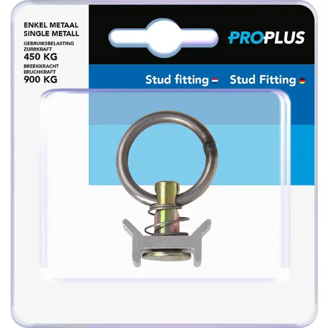 ProPlus Stud fitting voor bindrail - enkel metaal - 65 x 44 x 18 mm