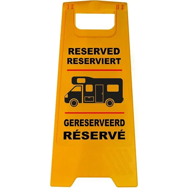 ProPlus Markeerbord "Gereserveerd" - Opvouwbaar - Hoogte 58 cm - Geel