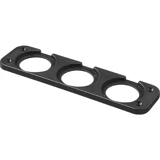 ProPlus Drievoudig inbouw-installatieframe - Ø 29 mm - zwart kunststof