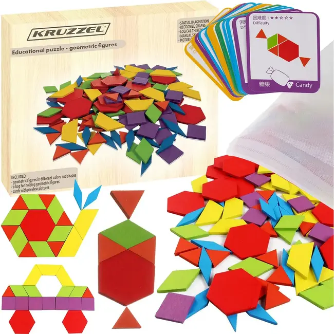 Kruzzel Geometrische Puzzel: Educatief Speelplezier voor Kinderen