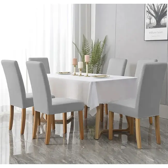 Ruhhy Grijze Velours Stoelhoes: Universele Bescherming en Elegantie