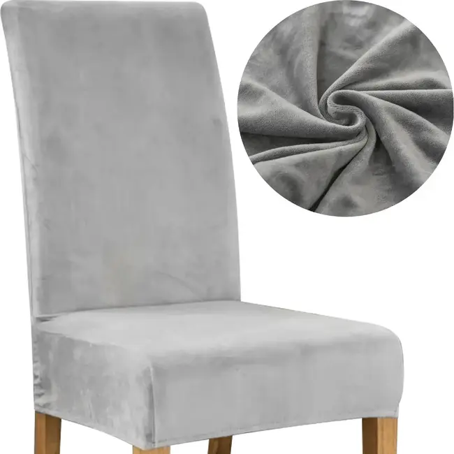 Ruhhy Grijze Velours Stoelhoes: Universele Bescherming en Elegantie