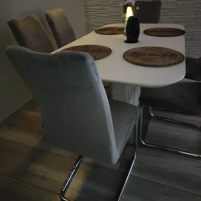 Ruhhy Grijze Velours Stoelhoes: Universele Bescherming en Elegantie