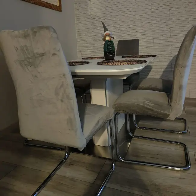 Ruhhy Grijze Velours Stoelhoes: Universele Bescherming en Elegantie