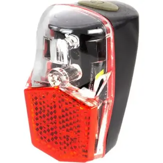 Ikzilight Achterlicht fiets - 1 LED - Spatbordbevestiging - Superhelder - Inclusief batterijen
