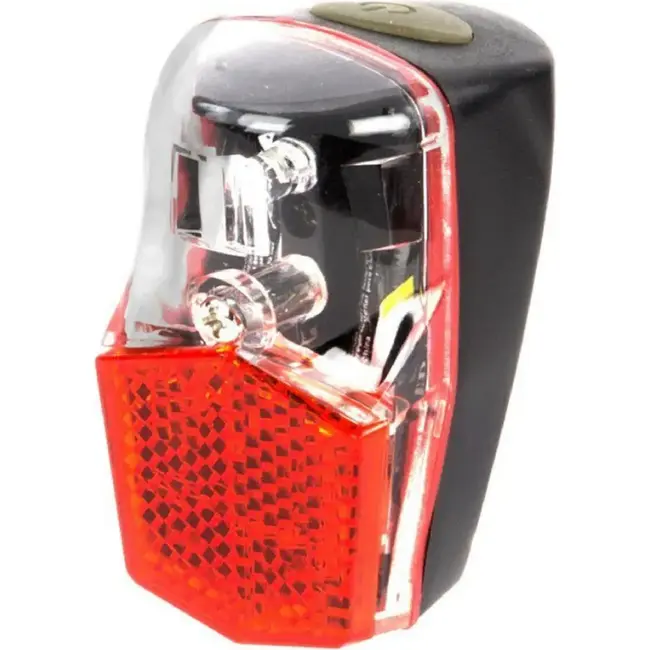 Ikzilight Achterlicht fiets - 1 LED - Spatbordbevestiging - Superhelder - Inclusief batterijen