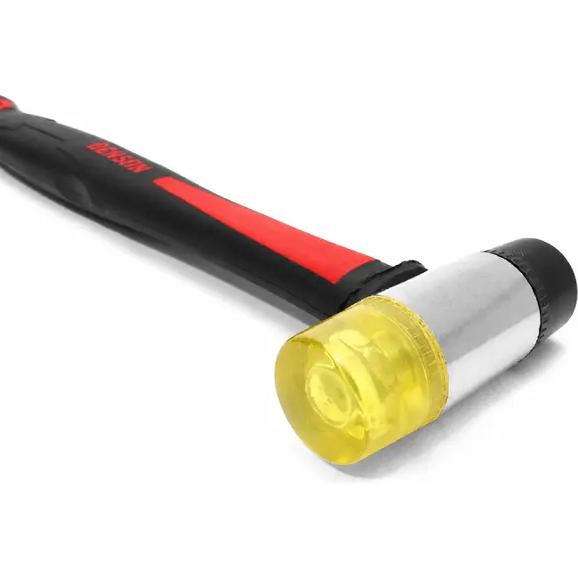 Benson Rubber/kunststof hamer - vervangbare kop - glasvezel handvat - Ø 30 mm