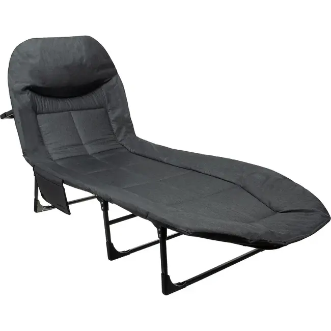 Trizand opvouwbaar veldbed met matras – verstelbare rugleuning, draagvermogen 150 kg, voor camping of thuis