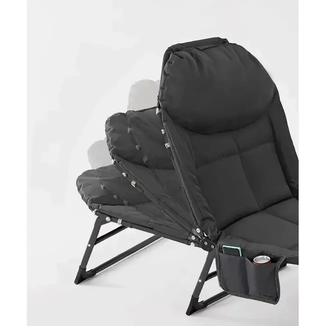 Trizand opvouwbaar veldbed met matras – verstelbare rugleuning, draagvermogen 150 kg, voor camping of thuis