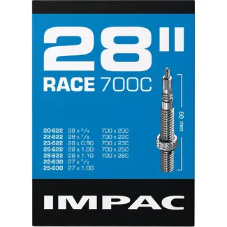 Impac Race binnenband - 28 inch - Frans ventiel 60mm - Versterkte duurzaamheid - ETRTO 20/28-622/630