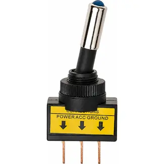 ProPlus LED tuimelschakelaar - 12 x 27 mm - 12V - Max. 20A - Blauw