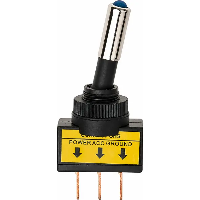 ProPlus LED tuimelschakelaar - 12 x 27 mm - 12V - Max. 20A - Blauw