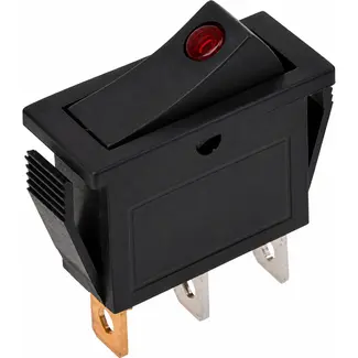 ProPlus Wipschakelaar LED - 10 x 25 mm - 12/24V - Max. 10A - Rood