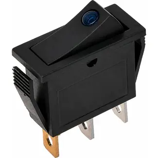 ProPlus Wipschakelaar LED - 10 x 25 mm - 12/24V - Max. 10A - Blauw