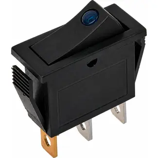 ProPlus Wipschakelaar LED - 10 x 25 mm - 12/24V - Max. 10A - Blauw