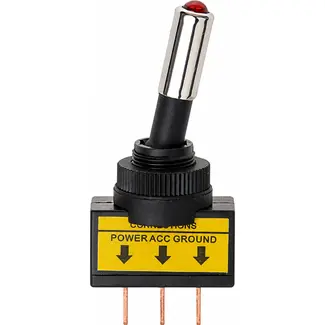ProPlus LED tuimelschakelaar - 12V - 20A - Rood - 12 x 27 mm