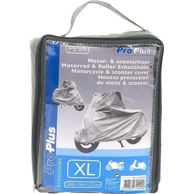 ProPlus Motorhoes - Scooterhoes - Weerbestendig - 246 x 104 x 127 cm - Grijs