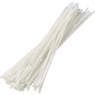 ProPlus Kabelbinders - 300 x 3,5 mm - 50 stuks - Wit - Hoge treksterkte - Breed temperatuurbereik