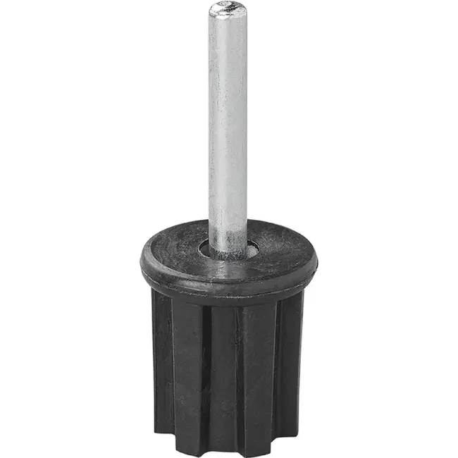 ProPlus Tentstokdop - Ø 25 mm - met metalen pin - zwart/zilver