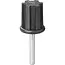 ProPlus Tentstokdop - Ø 25 mm - met metalen pin - zwart/zilver