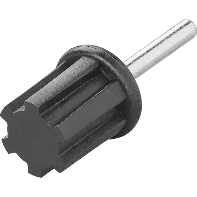 ProPlus Tentstokdop - Ø 25 mm - met metalen pin - zwart/zilver