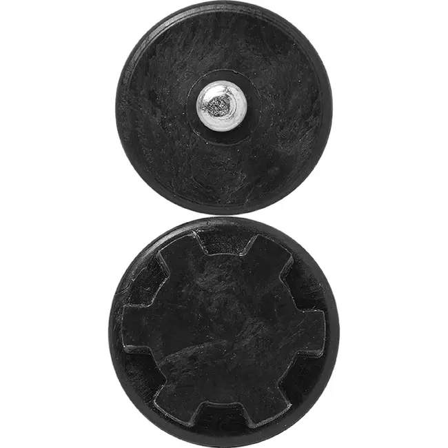 ProPlus Tentstokdop - Ø 25 mm - met metalen pin - zwart/zilver