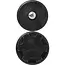 ProPlus Tentstokdop - boventop met pin - Ø 25 mm - set van 4 stuks - zwart/zilver