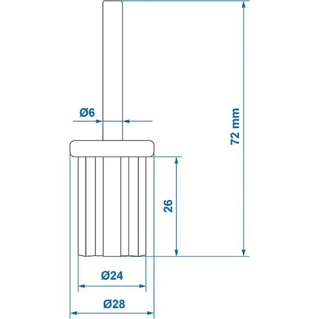 ProPlus Tentstokdop - boventop met pin - Ø 25 mm - set van 4 stuks - zwart/zilver