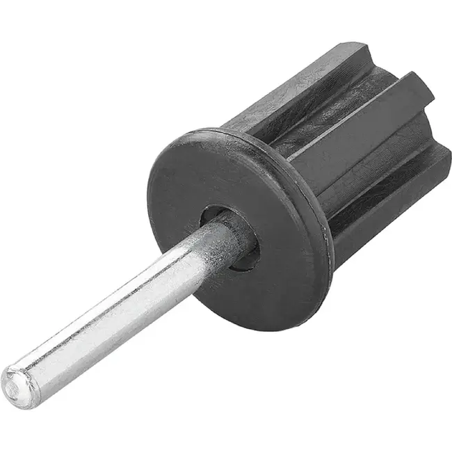 ProPlus Tentstokdop - boventop met pin - Ø 25 mm - set van 4 stuks - zwart/zilver