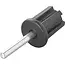 ProPlus Tentstokdop - boventop met pin - Ø 25 mm - set van 4 stuks - zwart/zilver